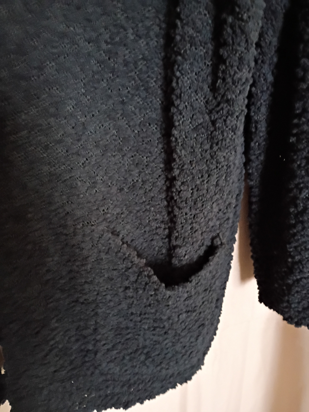 Cozy Open-Front Women's Black Sweater Cardigan - Picture 4 of 6